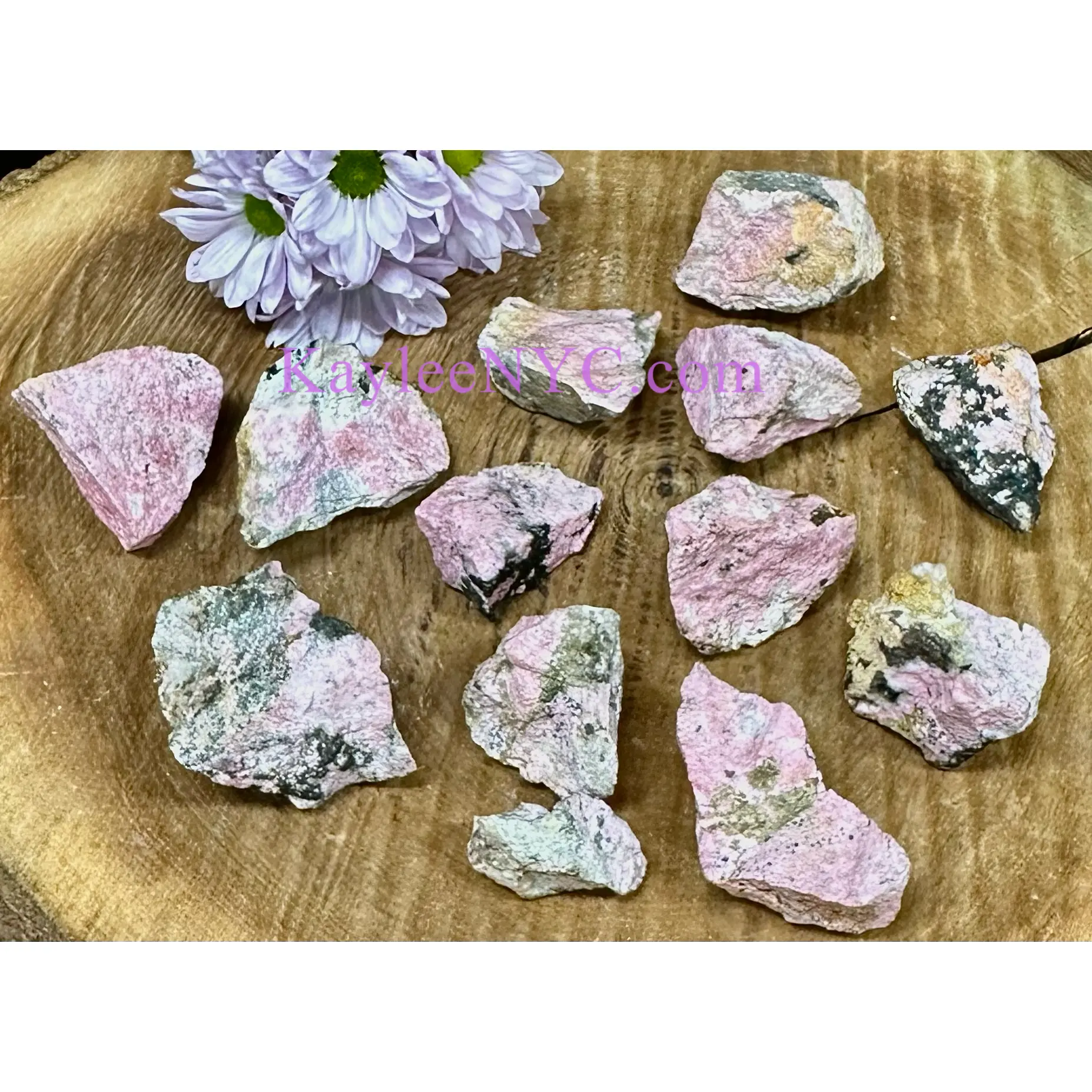 2 lb Natural Peruvian Pink Rhodonite Raw Crystal