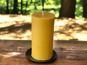 Three Days of Darkness Pillar Candles 100% Beeswax, 5.75" x 3" (1.3 Lb) / Large Natural Beeswax Candle