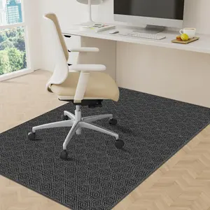 36x48in Heavy Duty Office Chair Mat, Hardwood/Tile Floor Protector, Computer Desk Mat for Rolling Chairs, Suitable for Work Study Office, Black