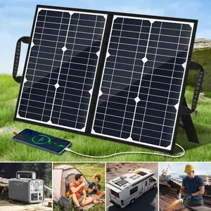 45W Foldable Solar Panel, Lightweight, Portable Solar Charger for Outdoor, Camping, For Outdoor, Cell Phone, Outdoor, Camping, Traveling, Rooftop, RV, Car and other Emergency Power Supply
