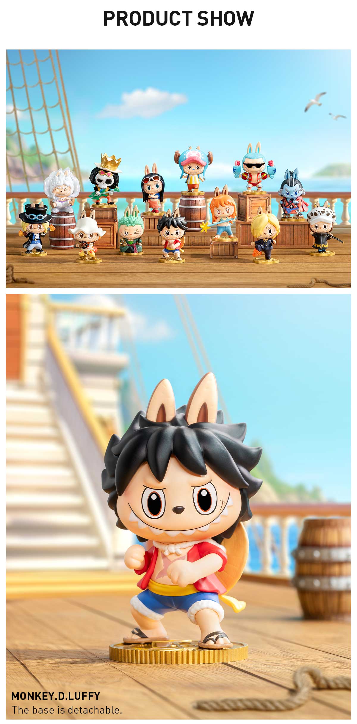 POP MART THE MONSTERS × One Piece Series Figures, Labubu Collectible Toys