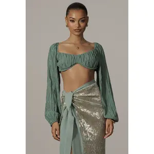 Teal Carey Long Sleeve Top