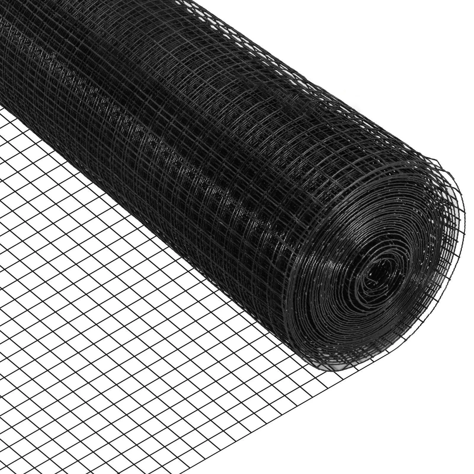 1"x1" 16-Gauge Vinyl-Coated Welded Wire Fence Mesh - 24"x50' for Chickens & Rabbits