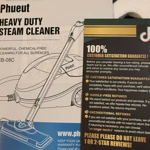 Phueut 1800W High-Pressure Steam Cleaner with 1.5L Tank & 28 Attachments for Home Multipurpose Floor Cleaning Chemical-Free Heavy-Duty Steamer