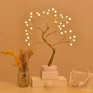 Cherry Blossom Light Tree, Pearl Tree Light, Living Room Lamp, Cute Night Light, Home Decoration, Handmade Artificial Tree Light, Home Decoration, Wedding, Christmas, Creative LED Lighting