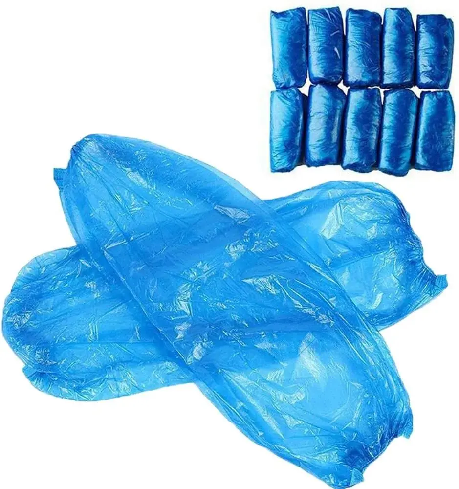 Disposable Arm Sleeves Covers, 100pcs Waterproof PE Oversleeves Covers 40 x 20 cm/ 15.7 x 7.9 inches