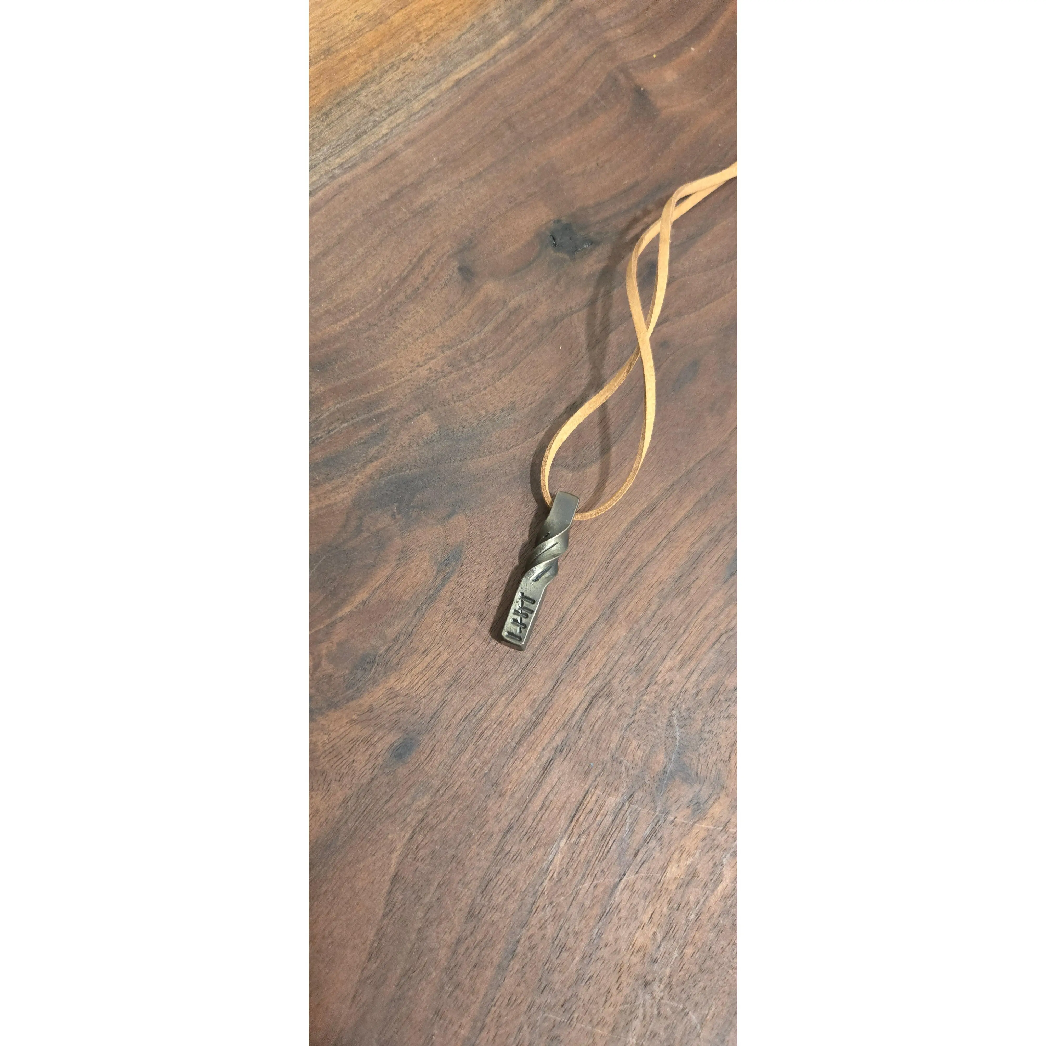 Hand Forged 6th Anniversary Pendant | Twisted Iron Necklace | Hash Marks for Years Together | Rustic Gift for Him or Her