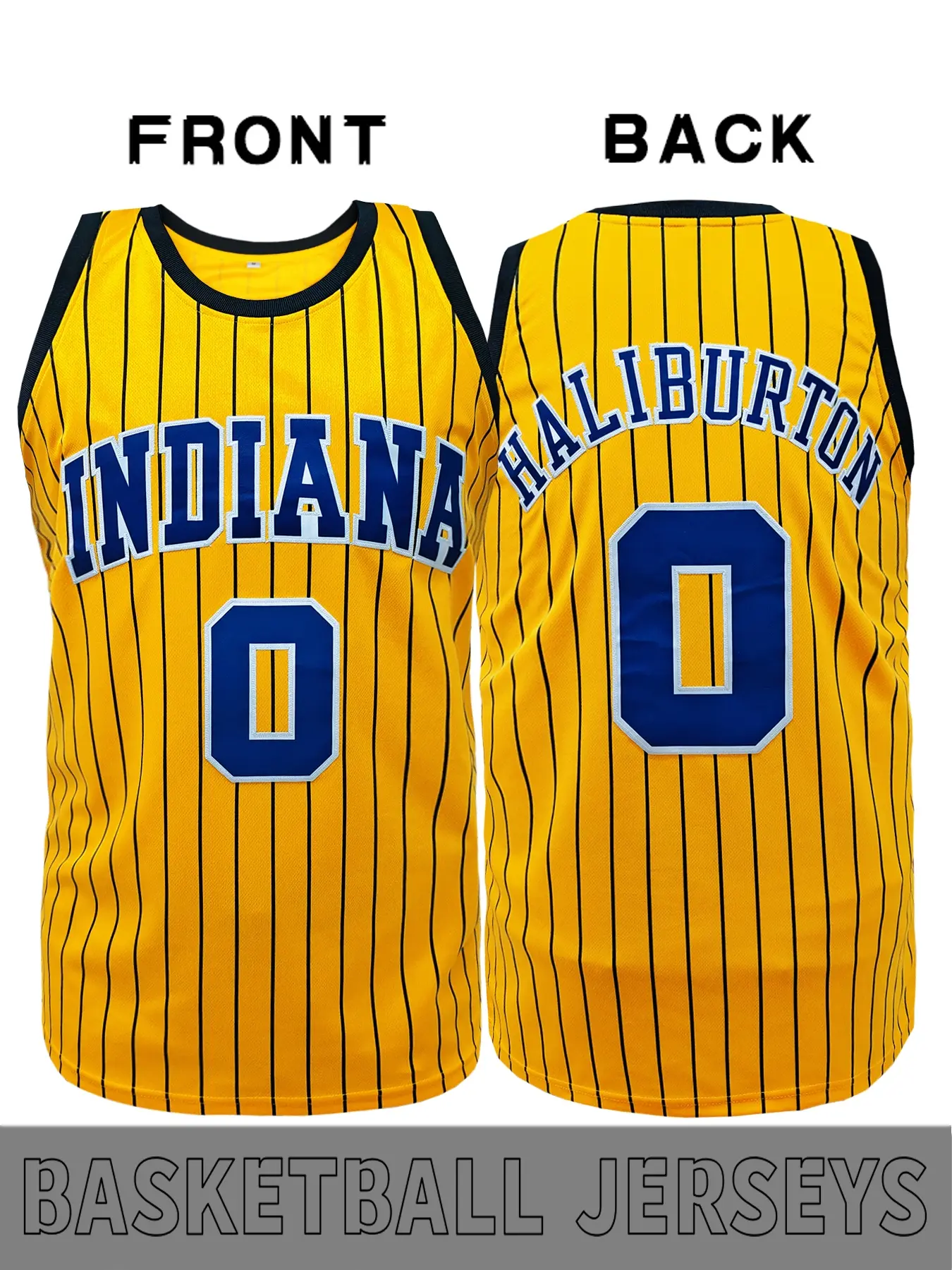 Men's "INDIANA" embroidered vintage basketball jersey, # 31 yellow and black striped 90s retro round neck basketball shirt sports top, embroidered jerseys, suitable for fans and retro trend followers to keep private