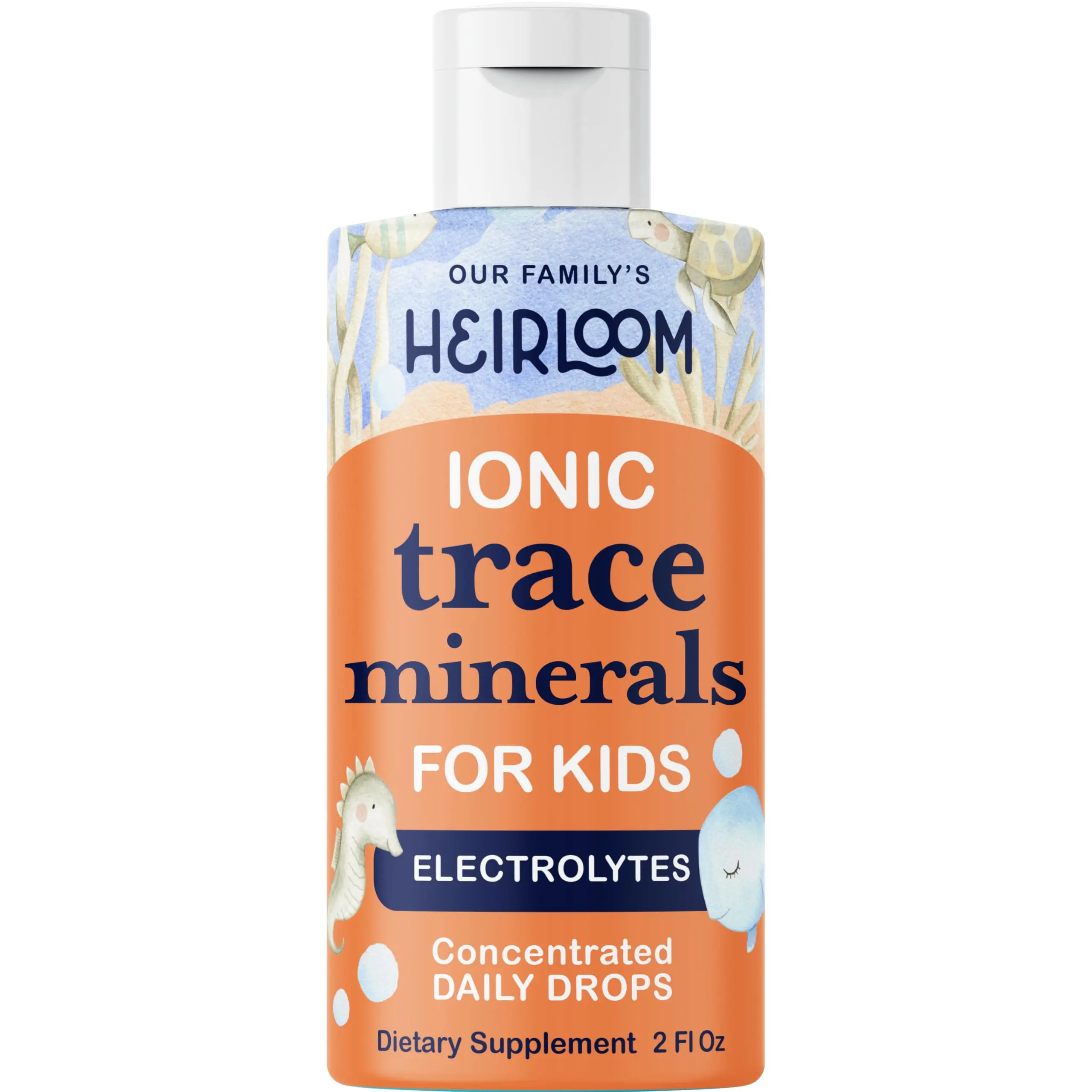 Trace Mineral Drops for Kids – Concentrated Electrolytes w/ Ionic Magnesium for Hydration & Muscle Support – 2oz – Our Family’s Heirloom