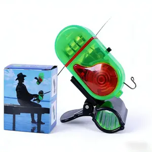 Anglers' 2-Piece Clip-On Fishing Lights - Green & Red Night Fishing Accessory, Enhanced Visibility, Easy to Use