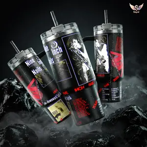 Nine Inch Nails NIN Tour Design INDUSTRIAL METAL Sayal 40 oz Thermal Vacuum Insulated 12H Hot Cold With Handle For Rock Lovers & Aesthetic Vibes Industrial Style Leak-Proof BPA-Free Stainless Steel Cupholder Friendly Cup For Fans