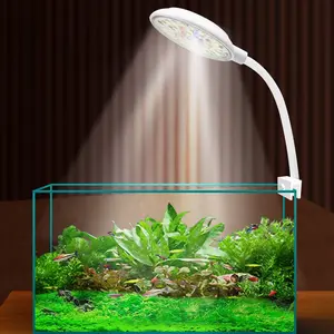 1PC USB Fish Tank Lamp Small Clip Light Water Grass Light LED 5/7W Color Changing Adjustable Light Splash Proof Restore Natural Colors Aquarium Led Light