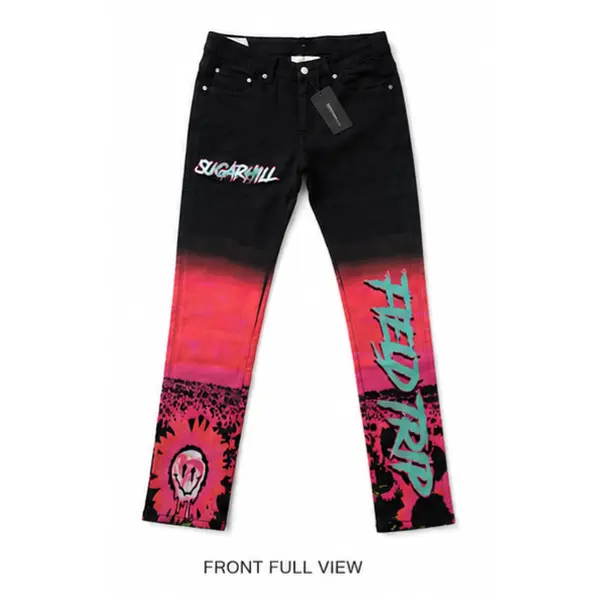 Sugarhill "Field Trip" Denim Jeans – Size 36 Menswear Pants Graphic Stretch