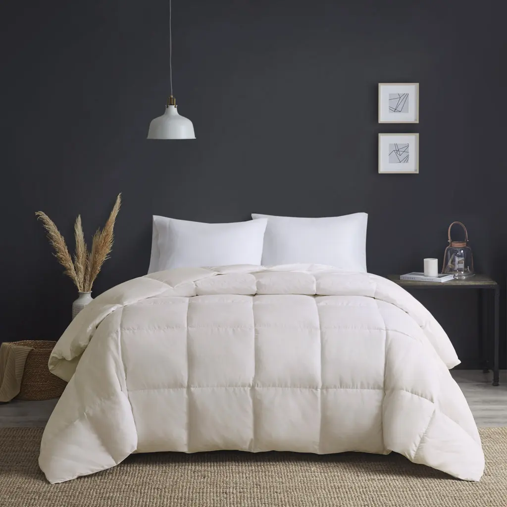 Sleep Philosophy 360 Stand True North King & California King Oversize Goose Feather and Down Fill Comforter, 108x96x1.5in, Heavy Warmth, Box Quilting, Self Piping, Cream, Goose Feather And Down Filling