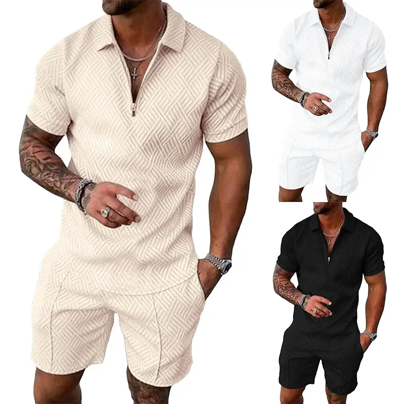 Beotyshow summer outfits 2025 Mens Polo Shirt and Shorts Sets Outfits 2 Piece Fashion Summer Tracksuits Casual Short Sleeve Set Breathable Menswear Cl