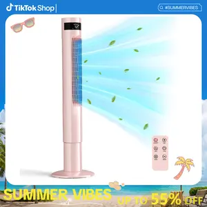 Tower Fan, Oscillation fan with Remote Control, Standing fan for office, 3 Wind Modes, Time Settings, Portable Bladeless Floor Fans for Home