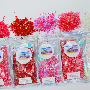 Valentines Rhinestones Package - 5 Different Colors with 5000 Mix Sizes in Each Color
