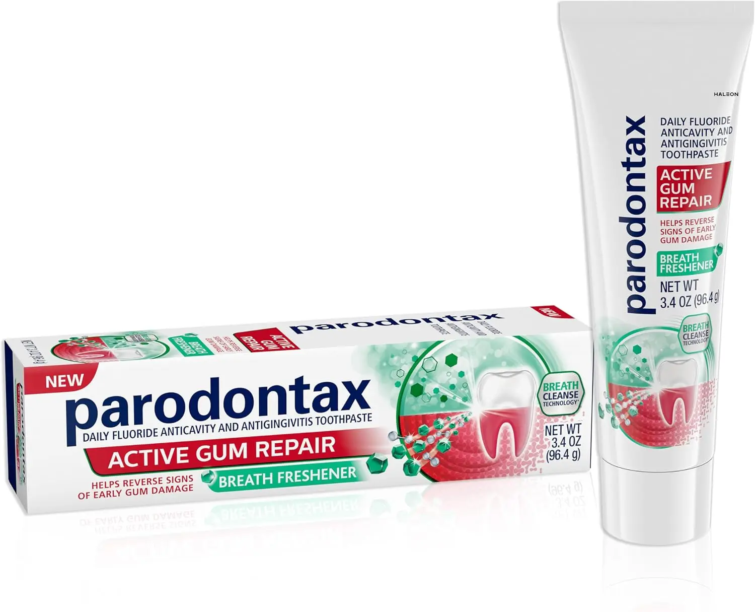 Parodontax Active Gum Repair Breath Freshener Toothpaste, 3.4 oz for Bleeding Gums and White Teeth