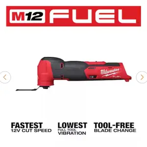 Milwaukee M12 FUEL 12V Lithium-Ion Cordless Oscillating Multi-Tool (Tool-Only)