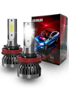 2pcs Car LED Light C1 6000k H4 H7 H11 9005 9006 7600lm, LED Headlamps Bulbs, LED Headlight Bulbs, COB Lamp Bead, 36w LED Cars Before Sunlight Beam, Bright and Durable