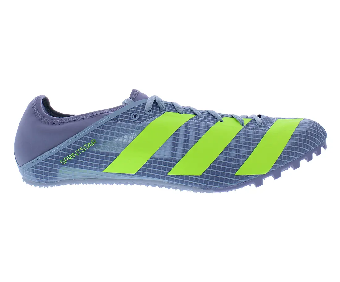 Adidas Men's Sprintstar Athletic Sneaker, Spiked Striped Sports Shoes for Running and Track Training, Footwear, Casual