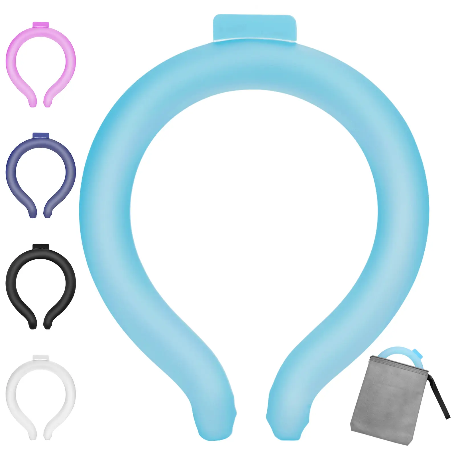 TOPCOTTI Reusable Neck Cooling Tube Wearable Cold Pack - With Cold-Insulated Bag, Freezes Below 64°F/18°C, Summer Hot Weather Relief Essential, For Outdoor Sport/Indoor Use, Gift Option, Neck Wrap, Gel Pack