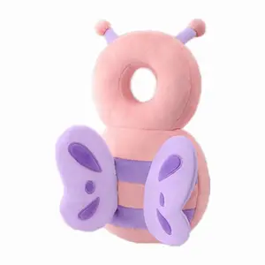 Baby Head Protection Backpack, Toddler Walking Head Protector, Adjustable Head Protector Pad Safety Cushion (Pink)