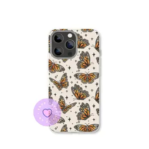 Monarch Butterflies Clear Phone Case Insert for iPhone Models - Premium Photo Paper Material, Case Insert Only