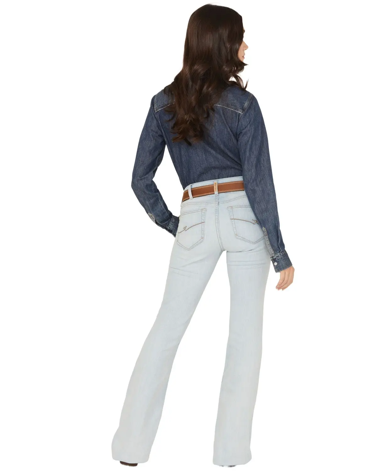 Ariat Women's June Light Wash Perfect Rise Flare Stretch Denim Jeans - 10060984