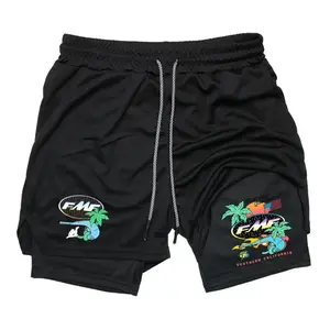 FMF Unisex Day Casual Athletic Shorts - Built-in Liner, Drawstring, Elastic Waistband - Suitable for Outdoor Sports, Fitness