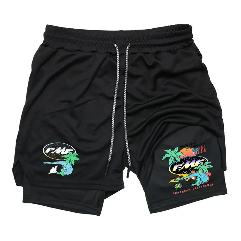 Men's 2-in-1 Gym Training & Athletic Shorts, Quick-Drying with Built-in Liner, Zipper Pocket, and Towel Loop for Workouts, Gym Training Shorts, Jogging Shorts