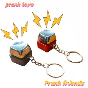 Prank Charm-Shock Button Keychain SafeLow-Current Gadget for Wake-Up Jolt Fun atParties Office Dorms or Quick Pick-Me-UpCompact Design