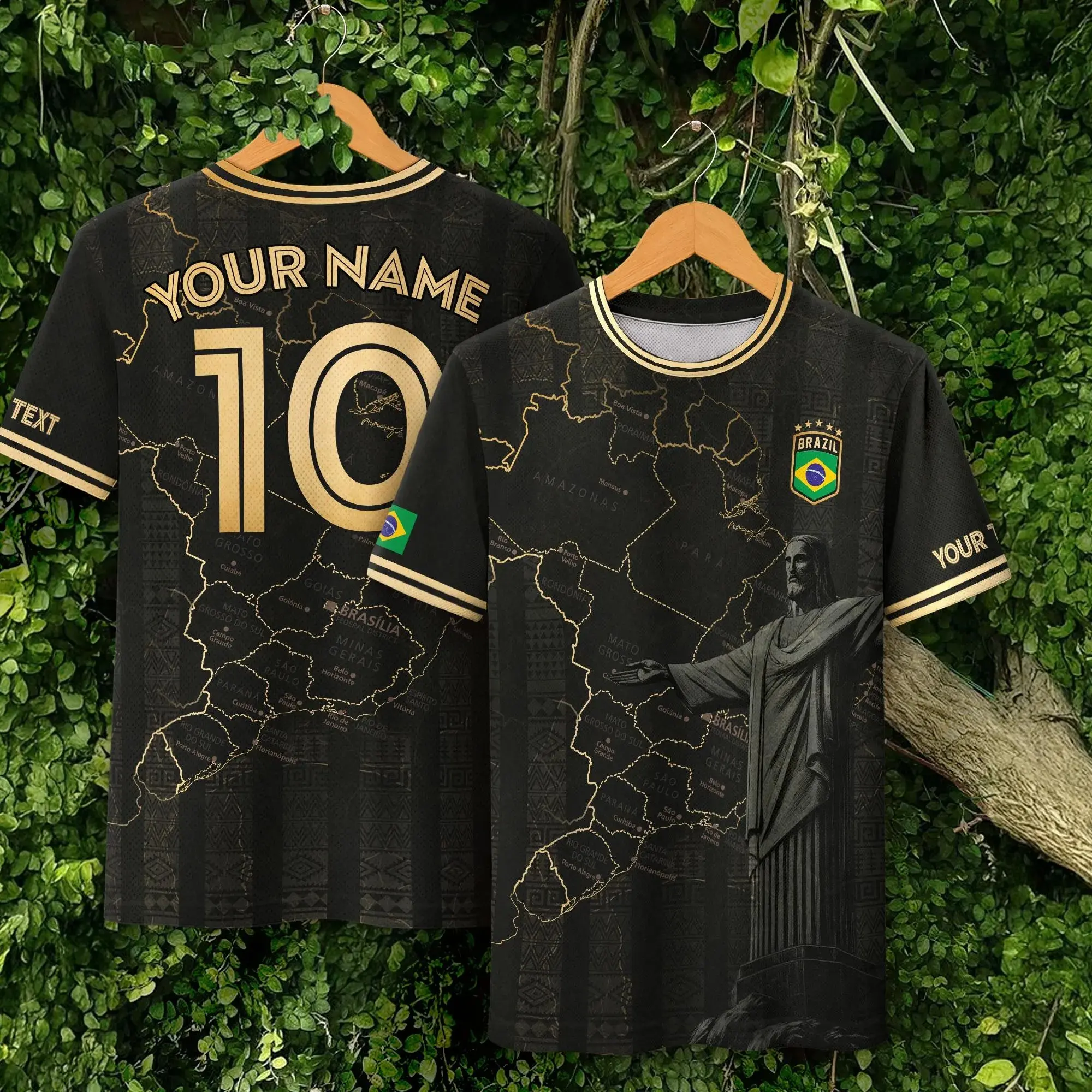 Personalized Brazil Soccer Jersey, Custom Name Brazilian Soccer Jersey Players, Customized Brasil Soccer Jersey Game Day - High-Quality Breathable Cotton, Moisture-Wicking, Lightweight & Comfortable All Day