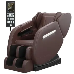Real Relax MM350 brown massage chair zero gravity leg shiatsu massager for circulation and relaxation Comfort Massage recliner