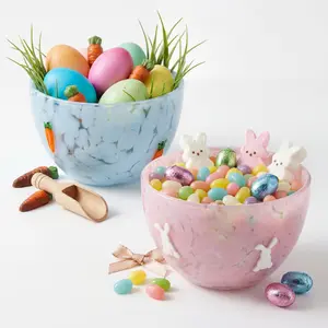 Easter Candy Salad Ideas 2 Pcs Easter Candy Bowls 14oz Spring Dish Carrot Bunny Serving Bowls Double Old Fashioned Glass Tableware for Candy Salad Snacks Cookie for Bestie Family Boys Girls Easter Basket Spring Holiday Table Centerpiece Decor Party Favor