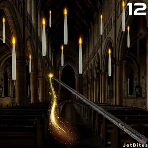 12 Pcs 6.6'' Floating LED Candles with Magic Wand Remote – Flameless Flickering, Battery Operated (Batteries Not Included)