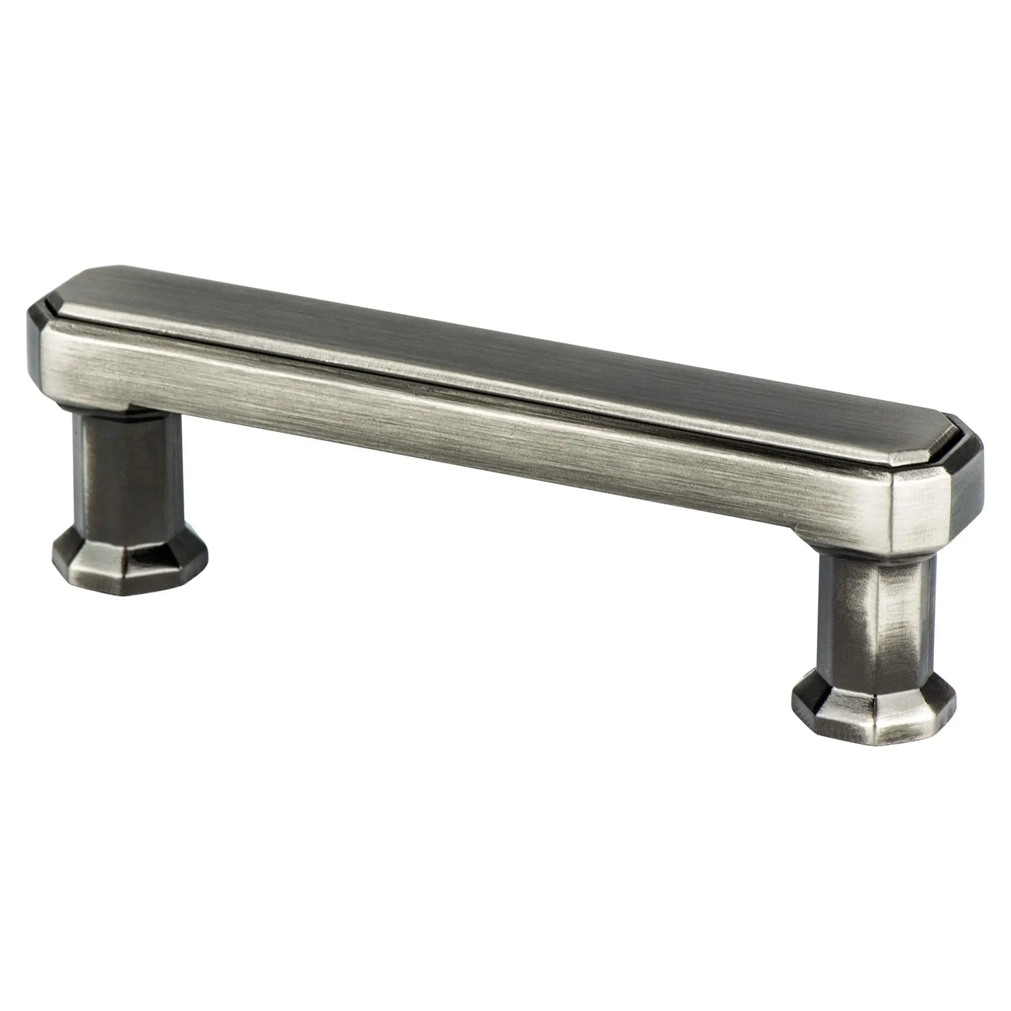 Berenson Harmony Single Pull (9576-1VTN-P) - Zinc Base, 3 in. CC, Vintage Nickel Finish, 11/16 in. Design That Reflects Gemstone Shapes, Gemstone Shape, Reflects Shapes Of Gemstones