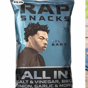 Rap Snacks Chips 2oz BBQ Salt Vinegar Onion Garlic Crispy Crunchy Mix Flavor Snack