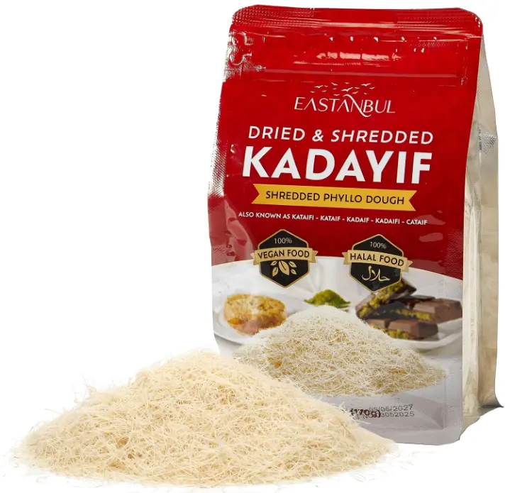 Eastanbul Kataifi Shredded Fillo Dough, Kadayif, Katafi, Dried Chopped, 6oz | Kurutulmus Kadayif Pastry Dough, Dubai Chocolate Ingredient, Kunafa Dough, Knafeh, Katifi, Kadaif Pastry, Dubai Kataifi