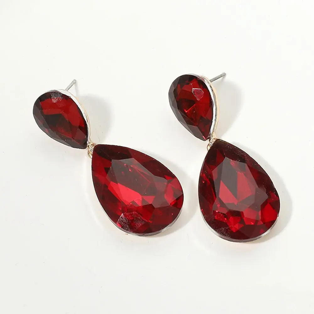 Red Teardrop Earrings  | 237736