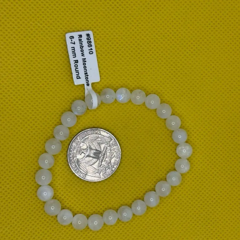 Rainbow moonstone bracelet 6mm