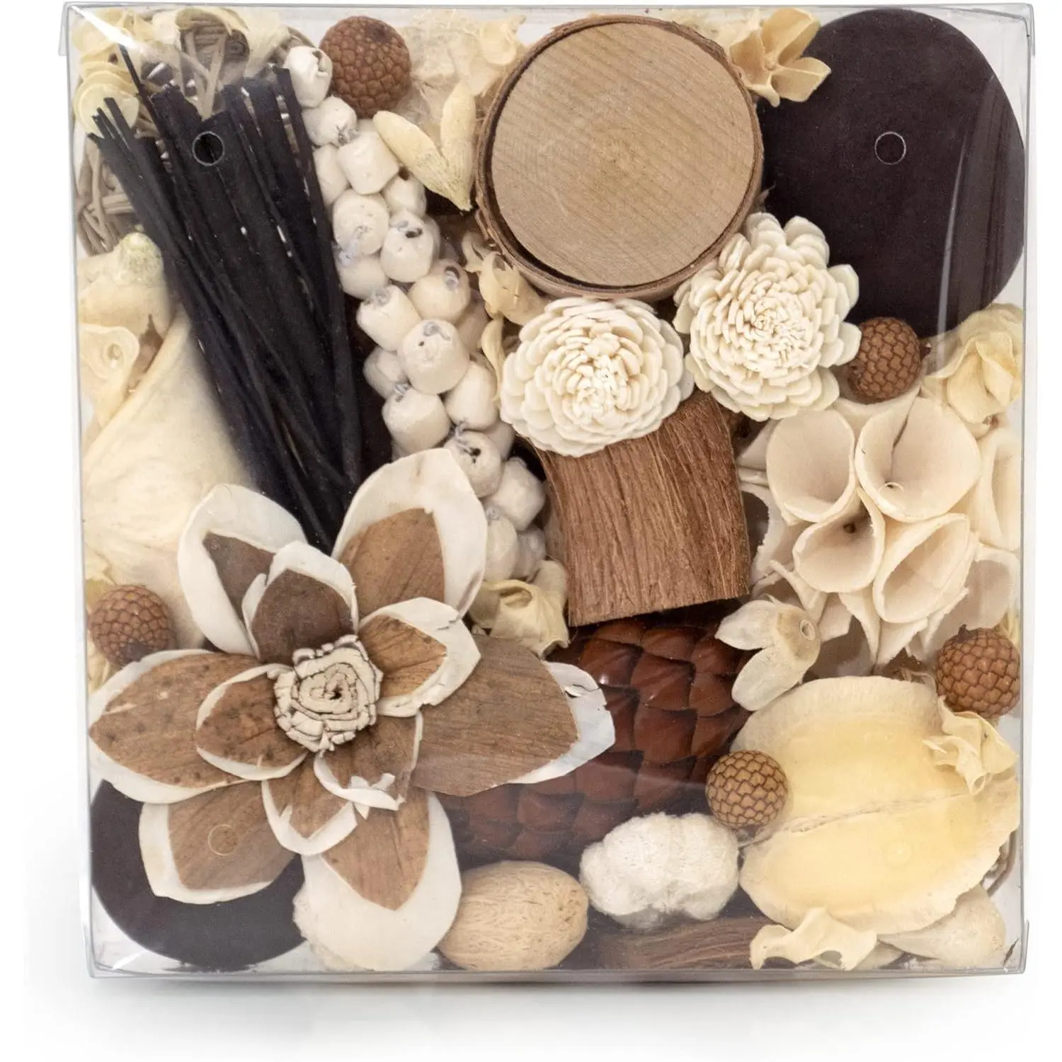 Maison Box Coconut Sandalwood Fragrance Potpourri - Home Supplies, Home Décor Ornaments, Decorative Vase & Bowl Filler, Party Gifts