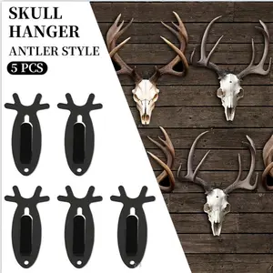 5/10Pcs Skull Wall Hanger Hook Deer Antelope Antler Deer antler wall mounted hook Bracket,decoration storage rack for home living room bedroom Car  Hangable Organiser Style