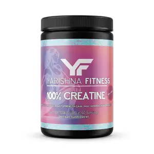 Yarishna Fitness 100% Creatine Monohydrate Powder – Unflavored – 60 Servings