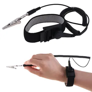 New 2026 Adjustable Anti Static Bracelet Electrostatic ESD Discharge Cable Wrist Band Strap Hand Grounding Wire Cordless Wireless Clip Gift for love