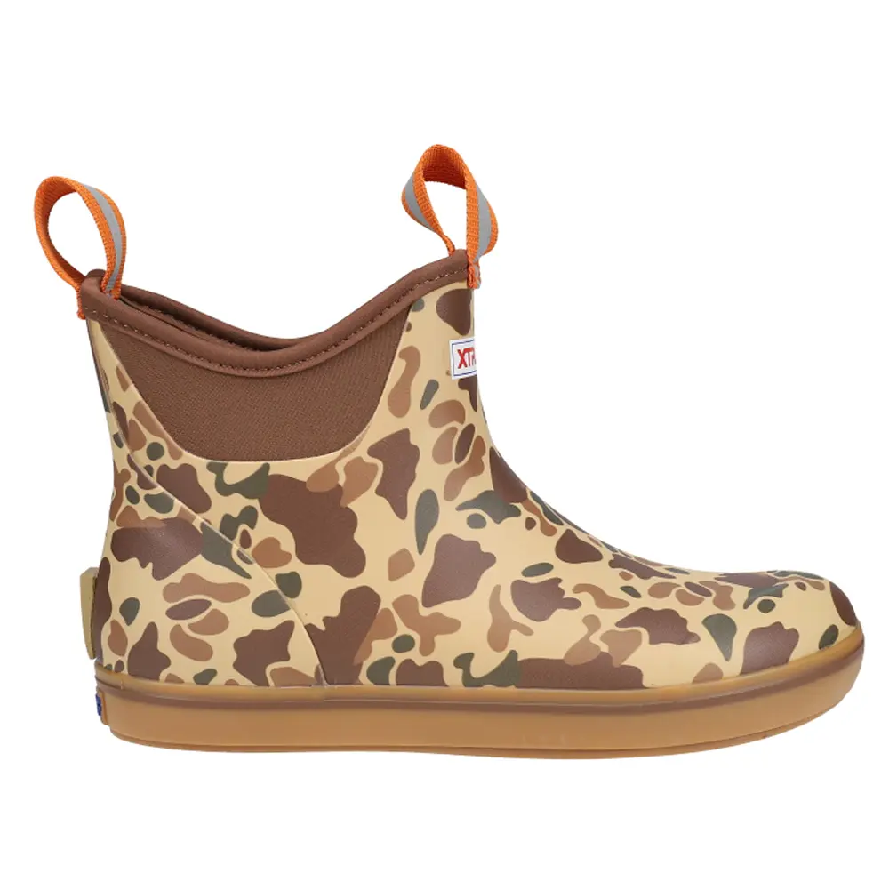 Xtratuf Mens Duck Camo Ankle Deck Rain Casual Boots Ankle - Brown