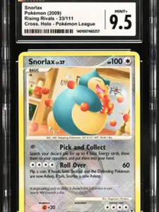 CGC Snorlax Pokemon (2009) Rising Rivals 33/111 CrossHolo Pokemon