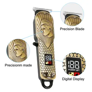 Cordless Hair Trimmer with Digital Display – Precision Blade, 4 Adjustable Combs, USB Rechargeable for Men’s Beard, Haircut & Detailing