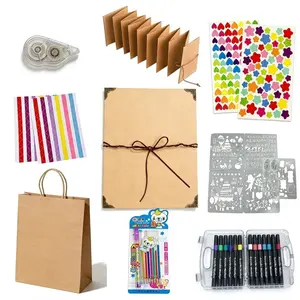 99+ Inch Accordion Foldable Scrapbook Album,anniversary scrapbook for Weddings, Travel, Lovers, Friends,Stretchable Folding Photo Album with DIY Accessories Kit for anniversary romantic gift