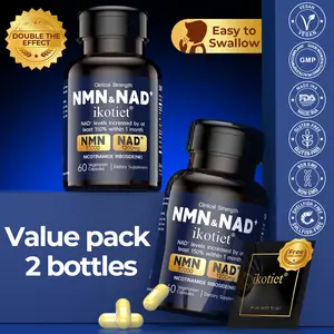 IKOTIET NMN NAD+ Enhancer 300 mg Niacinamide 120 Capsules + Trial Pack Anti-Aging Cellular Energy Supplement. Supports skin, brain, and muscle health. Vegan, Gluten-Free, Non-GMO. Healthy Colagen Collagen Healthcare